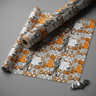Süße Boo-Crew-Halloween-Freunde Geschenkpapier