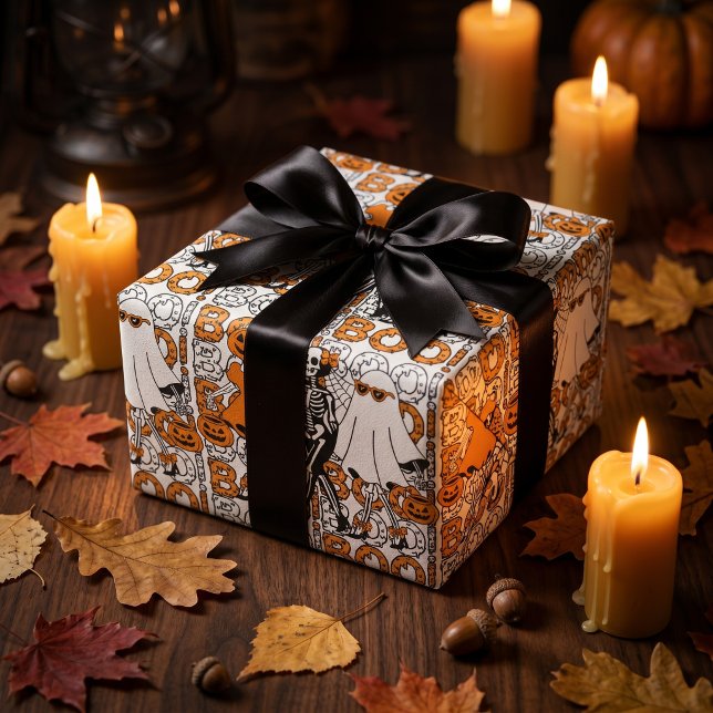 Süße Boo-Crew-Halloween-Freunde Geschenkpapier (Von Creator hochgeladen)
