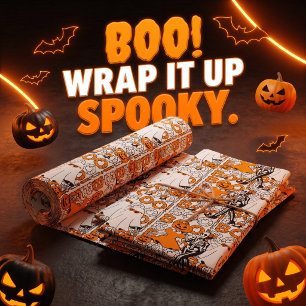 Süße Boo-Crew-Halloween-Freunde Geschenkpapier Set