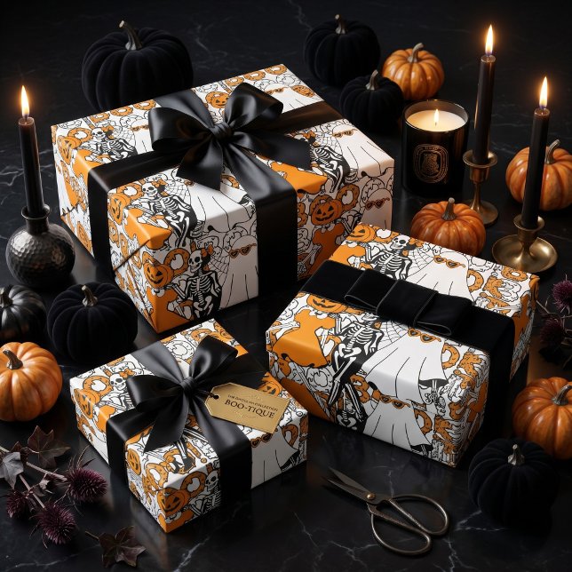 Süße Boo-Crew-Halloween-Freunde Geschenkpapier Set (Von Creator hochgeladen)