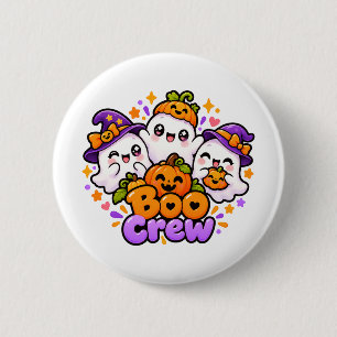 Süße Boo-Crew-Halloween-Taste Button