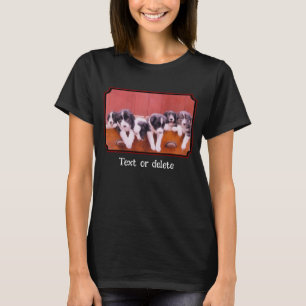 Süße Border Collie Welpen Personalisiert T-Shirt