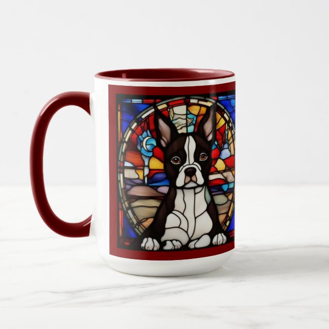Süße Boston-Terrier-Kaffeetasse Tasse (Links)