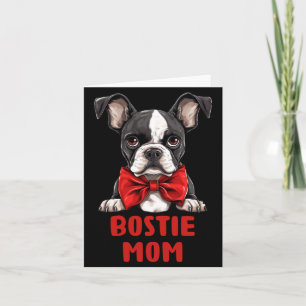 Süße Boston Terrier Mama Hundeliebhaber Geschenk W Karte