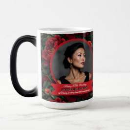 Süße botanische Pfingstrosen-Blumengarten-Geburtst Verwandlungstasse