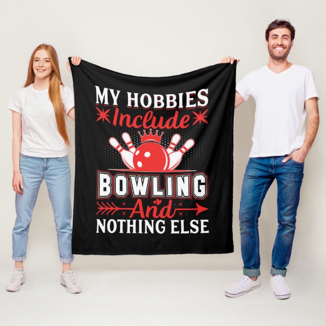 Süße Bowling-Hobby-Wortkunst Fleecedecke (Beispiel)