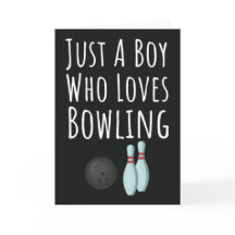 Süße Bowling-Karten für Baby-Jungen Kinder Bowler 
