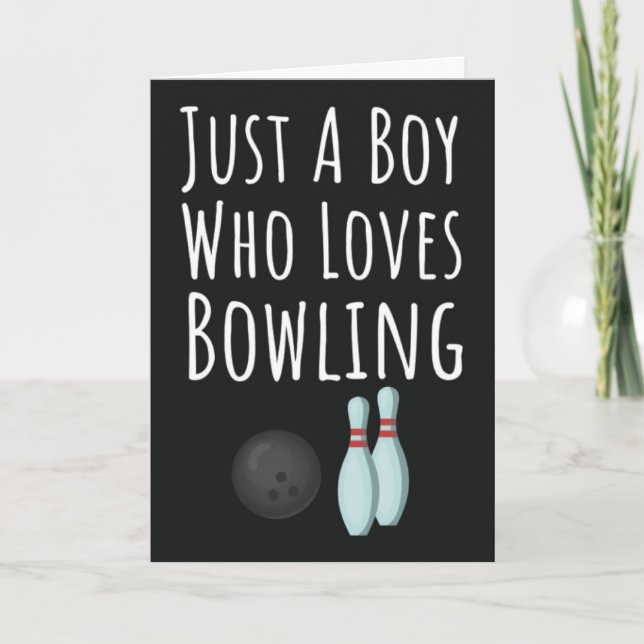 Süße Bowling-Karten für Baby-Jungen Kinder Bowler  Karte (Vorderseite)