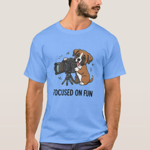Süße Boxer-Hund-Fotografie Grafik Dunkle Farbe T-Shirt