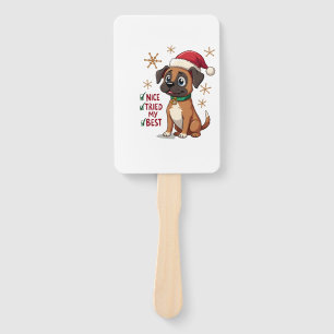 Süße Boxer-Hund-Hund Weihnachten Schön Habe mein B Fächer