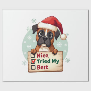 Süße Boxer-Hund-Hund Weihnachten Schön Habe mein B Geschenkpapier
