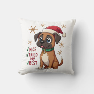 Süße Boxer-Hund-Hund Weihnachten Schön Habe mein B Kissen