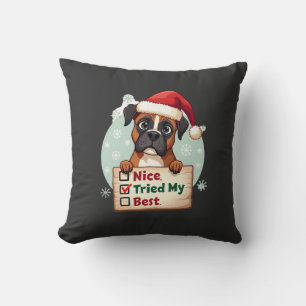 Süße Boxer-Hund-Hund Weihnachten Schön Habe mein B Kissen