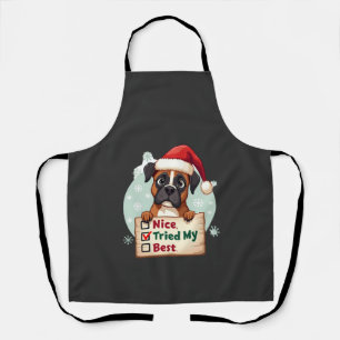 Süße Boxer-Hund-Hund Weihnachten Schön Habe mein B Schürze