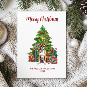 Süße Boxer-Hundefamilie Weihnachten