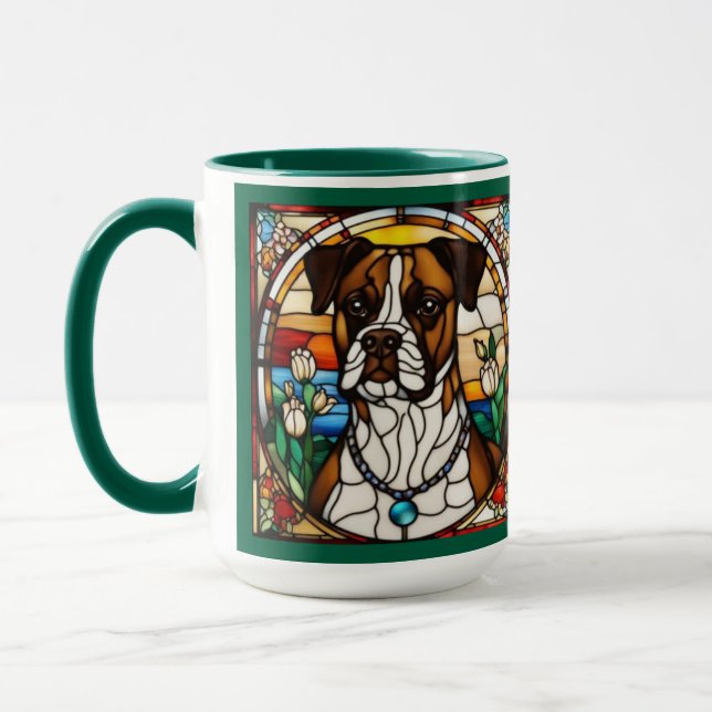 Süße Boxer Keramik-Kaffeetasse Tasse (Links)