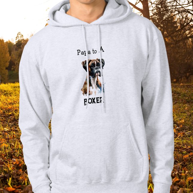 Süße Boxer Papa Braun Personalisieren Hoodie (stylish and simple)