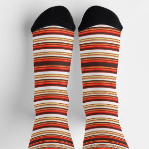 Süße braun rote Streifen Socken