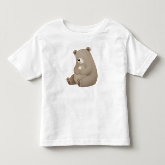 Süße Braunbär mit Gänseblümchen – Illustration Kleinkind T-shirt