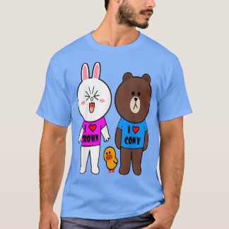 Süße braune Bär Cony Hase Ente wir lieben jeden T-Shirt