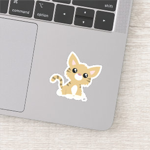 Süße braune Kitty-Vinyl-Aufkleber Aufkleber