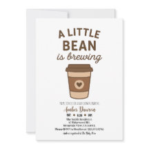 Süße braune und weiße neutrale Kaffee-Baby-Shower-