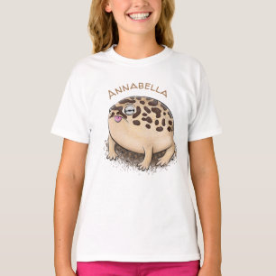 Süße braune Wüstenregenfrosch-Cartoon-Illustration T-Shirt