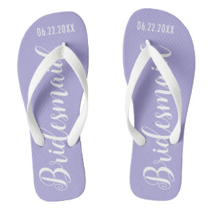 Süße Brautjungfer Lavendel Violett Flip Flops