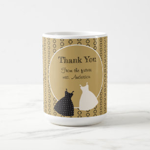 Süße Brautparty-Illustrationsaufkleber Kaffeetasse