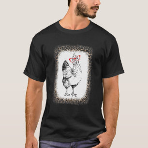 Süße Brille Huhn Leopard Welt Bauernhoftiere Da T-Shirt