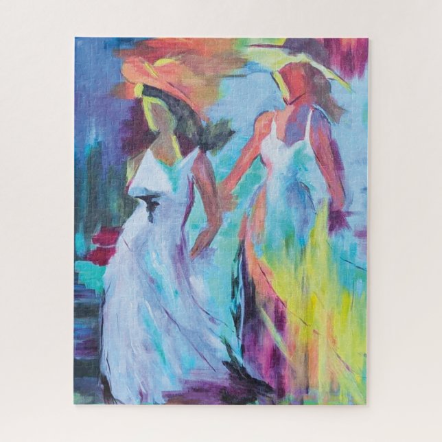 Süße Brise Impressionistische Frauen  Puzzle (Vertikal)