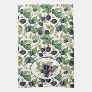 Süße Brombeeren Aquarell Geschirrtuch