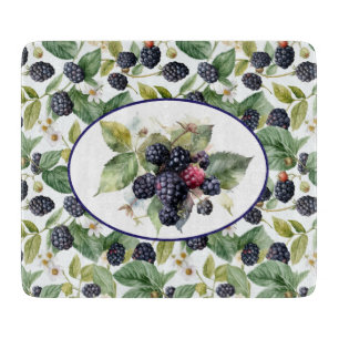 Süße Brombeeren Aquarell Schneidebrett