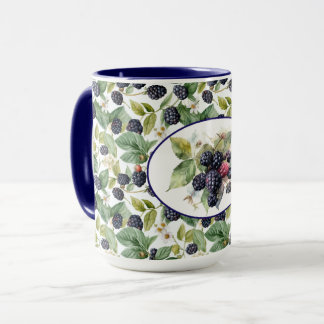 Süße Brombeeren Aquarell Tasse