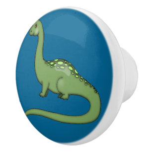 Süße Brontosaurus-Dinosaurier-Illustration Keramikknauf
