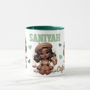 Süsse Brown & Green Girl Tasse