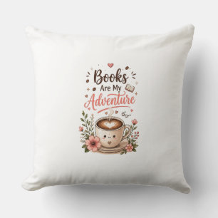 Süße Bücher und Kaffee-Lesebett-Pillow Kissen