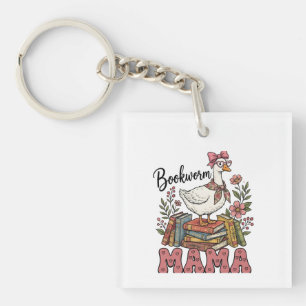 Süße Bücherwurm-Mama-Wortkunst  Schlüsselanhänger