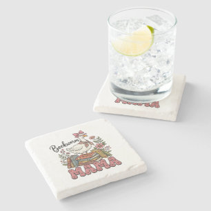 Süße Bücherwurm-Mama-Wortkunst  Steinuntersetzer