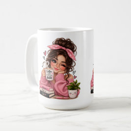 Süße Buchliebhaber-Kaffeetasse, Gemütliche Lesemäd Kaffeetasse