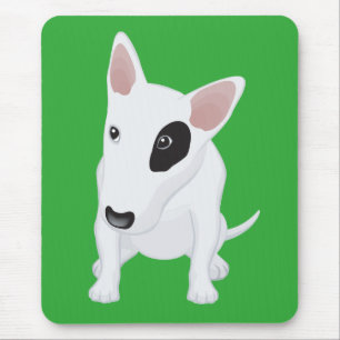 Süße Bull Terrier Mama Welpen Papa Hundeliebhaber Mousepad