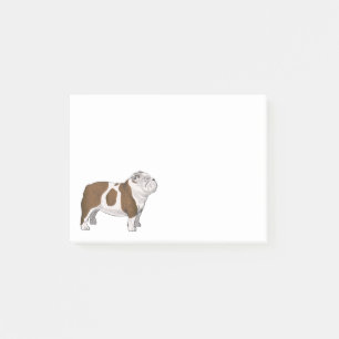 Süße Bulldogge Mama Welpen Hund Liebhaber Cartoon Post-it Klebezettel