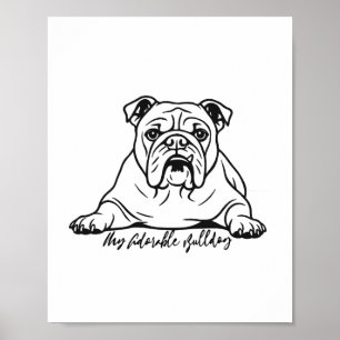 Süße Bulldogge Poster