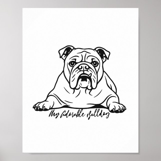 Süße Bulldogge Poster (Vorne)