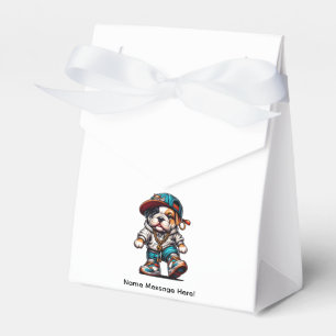 Süße Bulldoggen-Welpen personalisierte Party-Gesch Geschenkschachtel