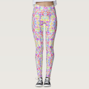 Süße bunte abstrakte Blumenmuster Leggings