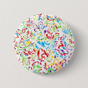 Süße bunte abstrakte Malerei Blumen Mauspad Button