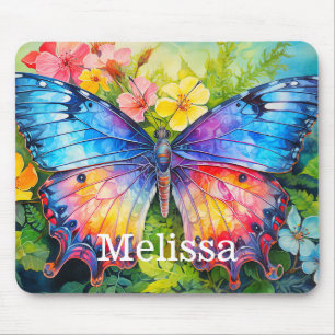 Süße Bunte Benutzerdefinierte Schmetterling-Monogr Mousepad