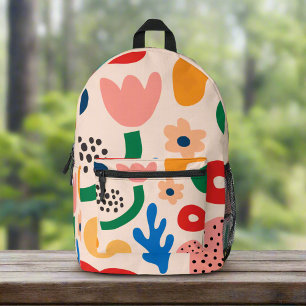 Süße bunte Blumen abstraktes Muster Regenbogen Bedruckter Rucksack