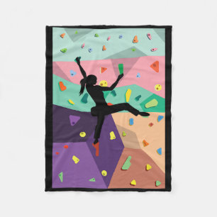 Süße bunte Boulderwand zum Klettern Fleecedecke